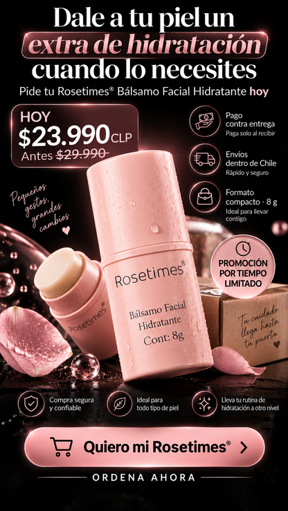 Rosetimes™ Bálsamo Facial Hidratante