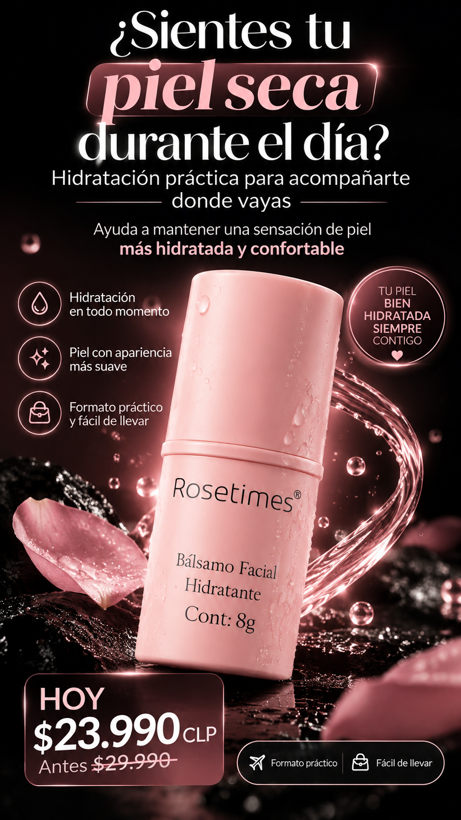 Rosetimes™ Bálsamo Facial Hidratante